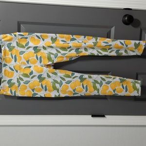 Nannette Lepore Lemon Print workout leggings